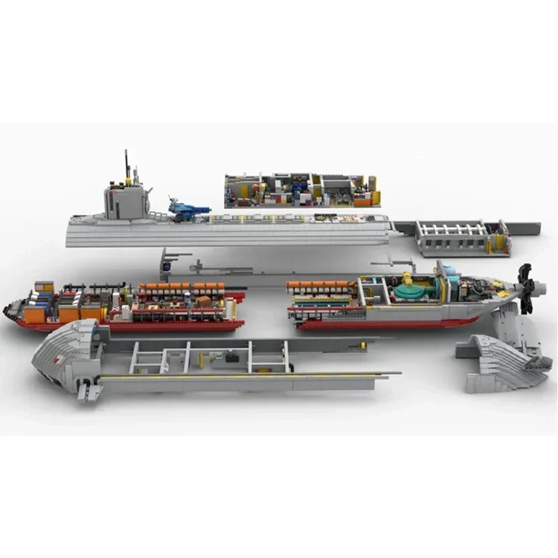 Moc Bausteine Militär Boot Modell Gewitter U-boot Technologie Modulare Blöcke Geschenke Weihnachten Spielzeug DIY Sets Montage