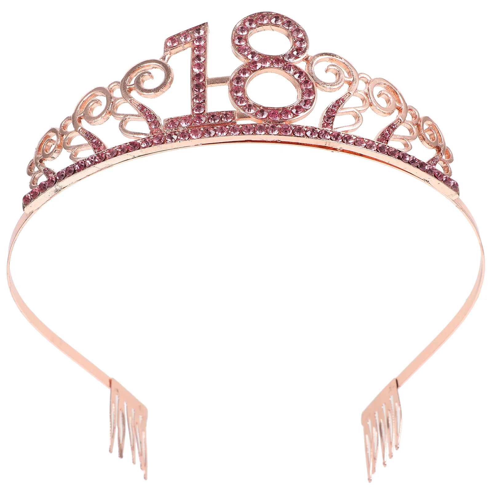 

Girls Accessories Crown Comb Headband Birthday Tiara Rhinestones Bride Decoration