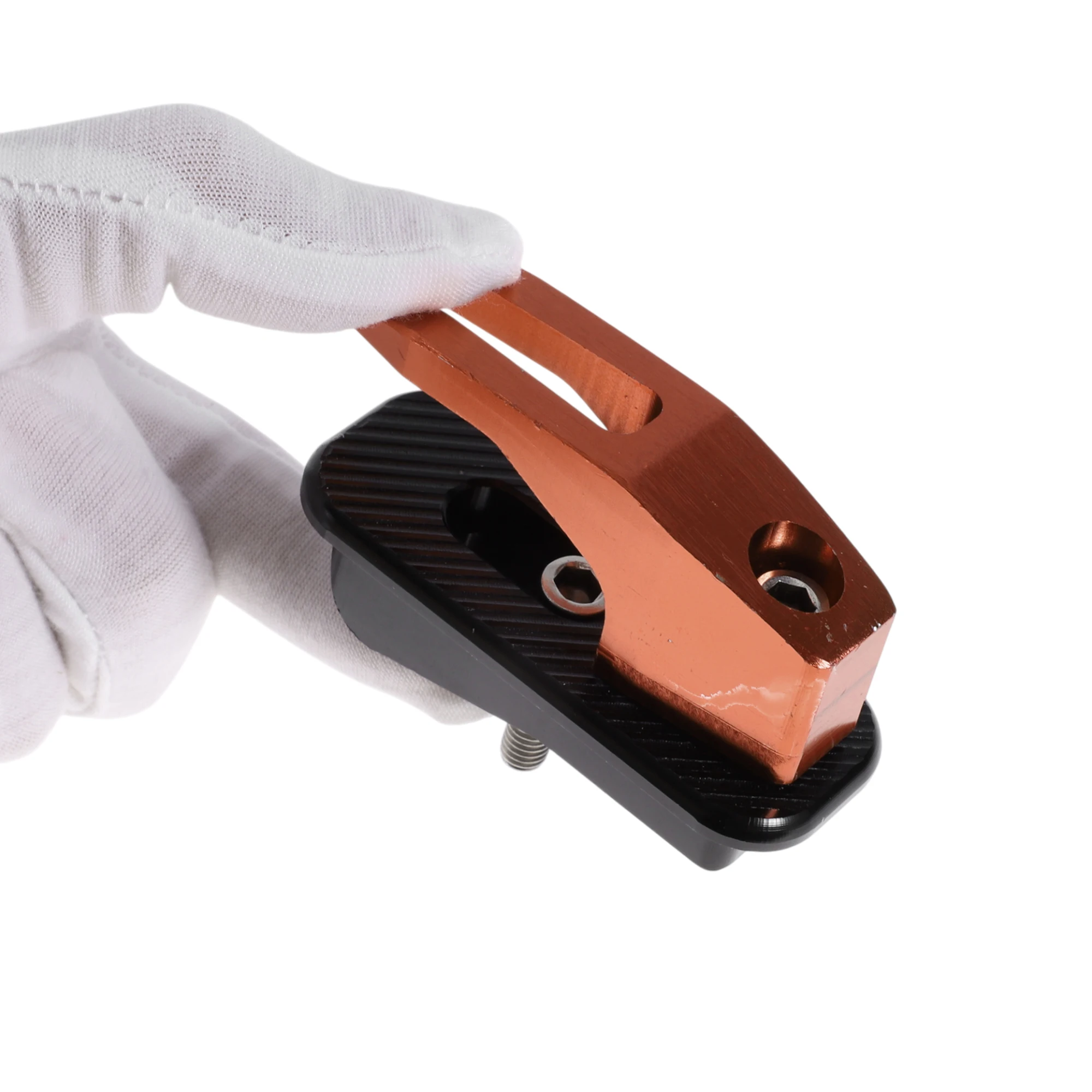 Motoforti مستطيلة مع فتحة من سبائك الألومنيوم للدراجات النارية، مجموعة واحدة برتقالية