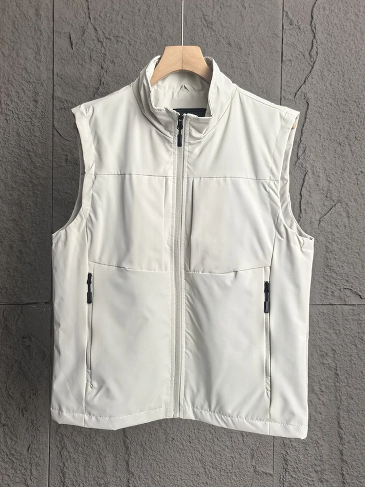 

Новая осенняя высококачественная уличная повседневная ветрозащитная водонепроницаемая дышащая жилетка с воротником-стойкой и свободным кроем