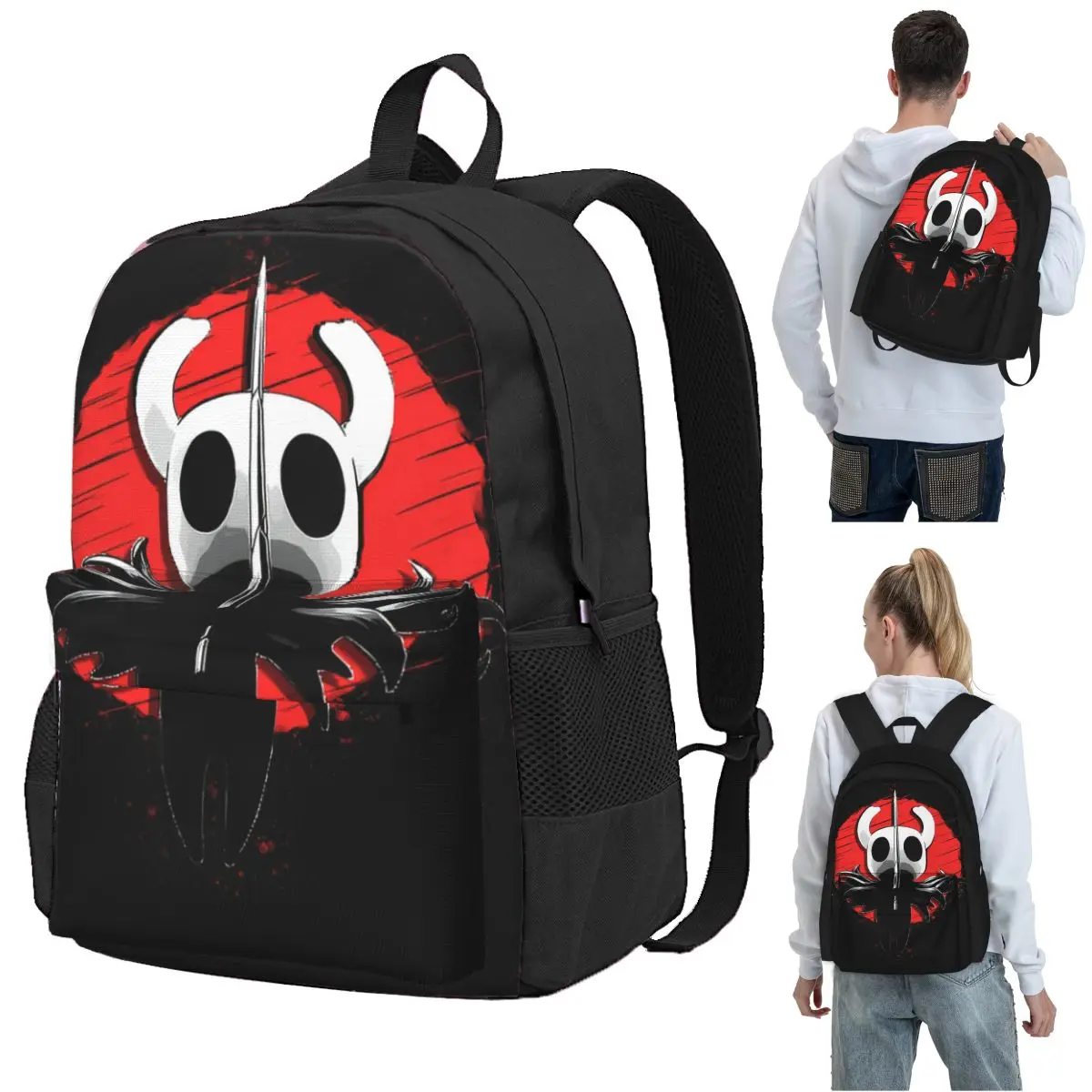 Knight - Hollow Knight Backpack Student BookBag Children School Bag Laptop Shoulder Bags for Men Women