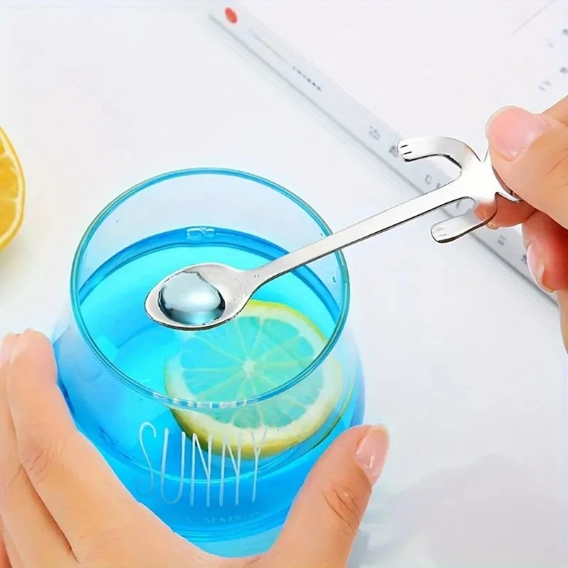 

10Pc Stainless Steel Cat Coffee Spoons Mini Cute Cat Modeling Teaspoon Ice Cream Dessert Spoon Kitchen Tableware Gadgets-ABRM