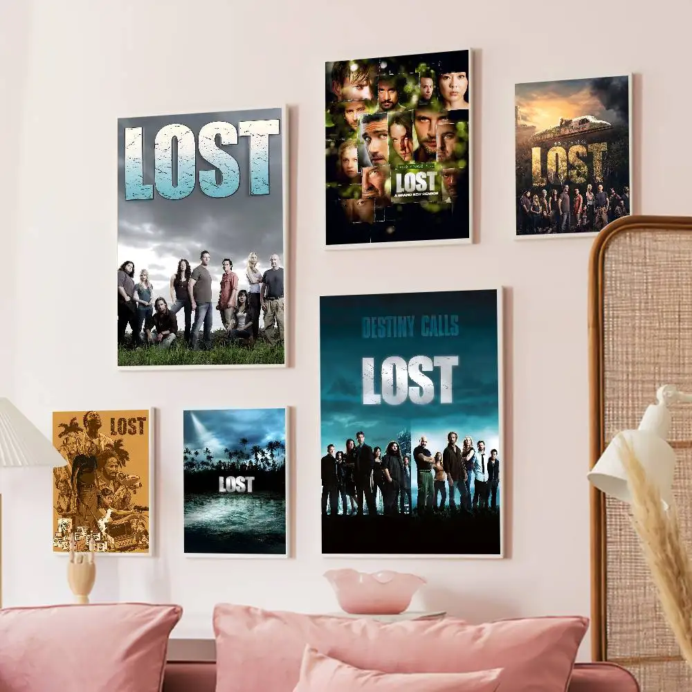 Pósteres de películas clásicas Vintage perdidas de la serie de televisión clásica, pegatina de papel impermeable, decoración artística para cafetería y Bar, pegatinas de pared