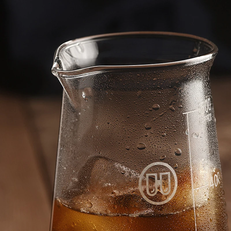 250ml/500ml Conical Glass Coffee Sharing Pot Iced Americano Coffee Utensils Hand-Brewed Coffee Sharing Pot Conical Measuring Cup view 6