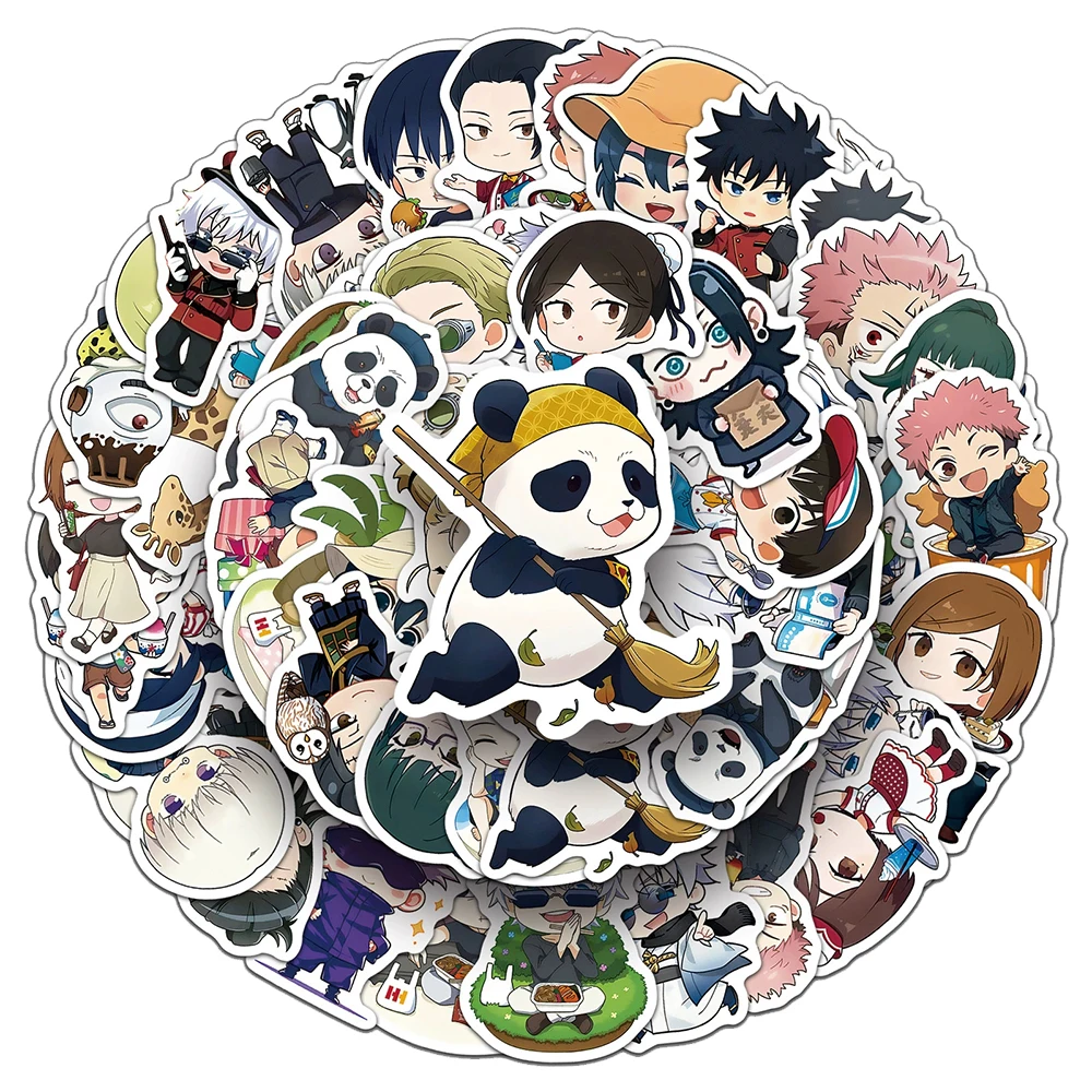 10/30/50PCS Leuke Jujutsu Kaisen Cartoon Stickers Q Versie Anime Decals DIY Telefoon Notebook Gitaar auto Waterdichte Sticker Kid Speelgoed