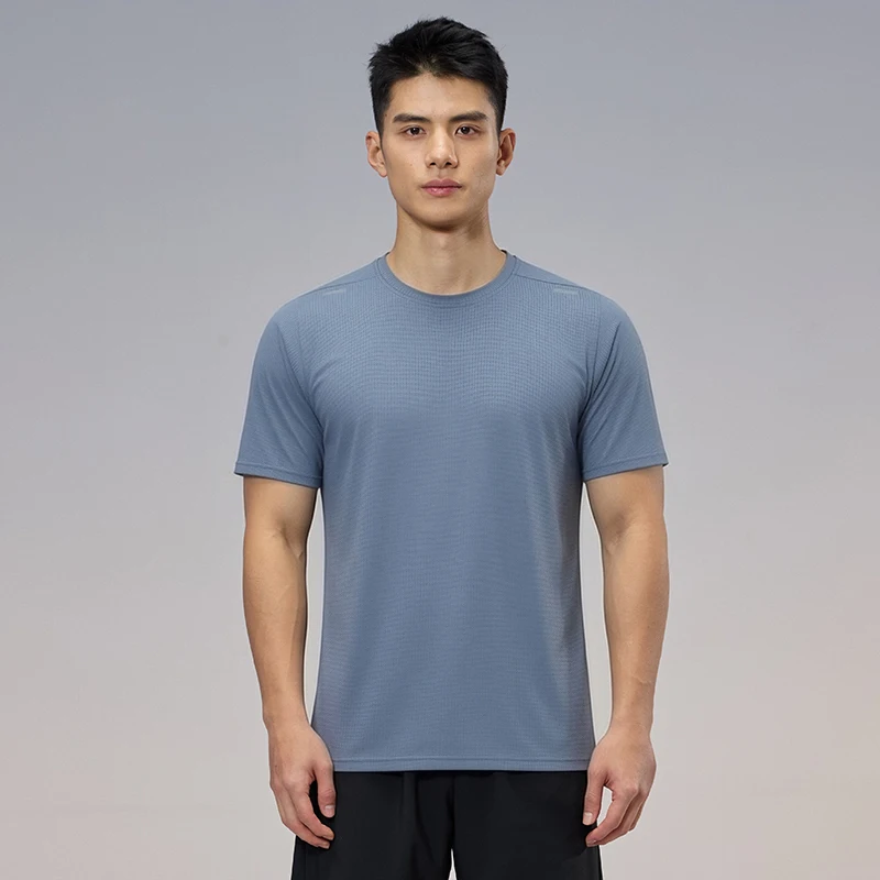 Quick Dry Sports T-shirt Men Gym Running Shirt Comfortable Breathable Outdoor Hiking Fitness Jogging Top view 4