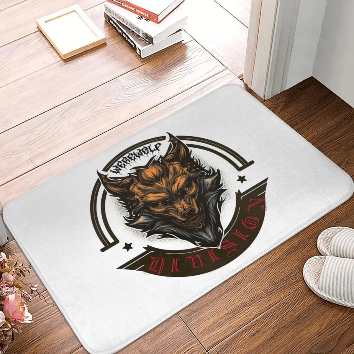 Werewolf Division Logo Doormat Anti-skid Super Absorbent Bathroom Floor Mats Home Entrance Rugs Kitchen Bedroom Carpet Footpad