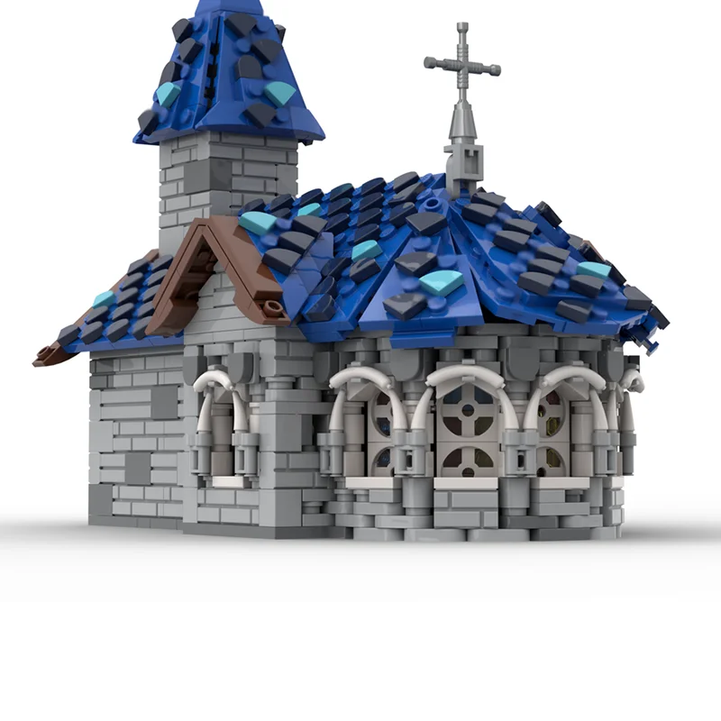 نموذج قلعة القرون الوسطى Moc قوالب بناء نموذج الكنيسة المعيارية كتل التكنولوجيا عيد الميلاد لتقوم بها بنفسك لعبة هدايا البناء