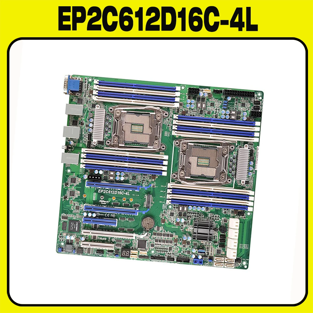 Server Motherboard EP2C612D16C-4L For ASROCK DDR4 2400 LGA2011 Support E5-2600 V3 V4