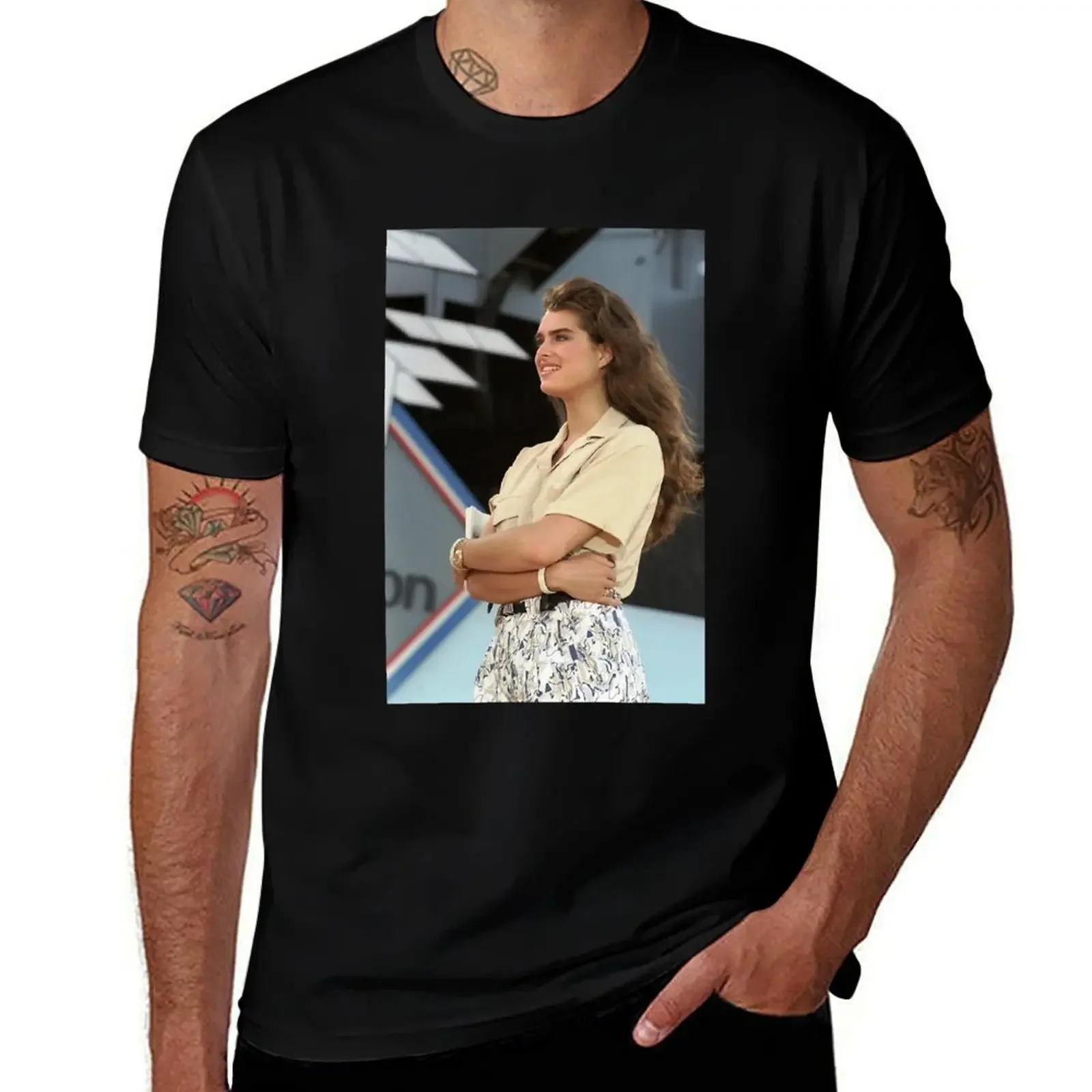 Brooke Shields T-Shirt luxury clothing labubu graphic shirts rapper graphic tees men tshirt