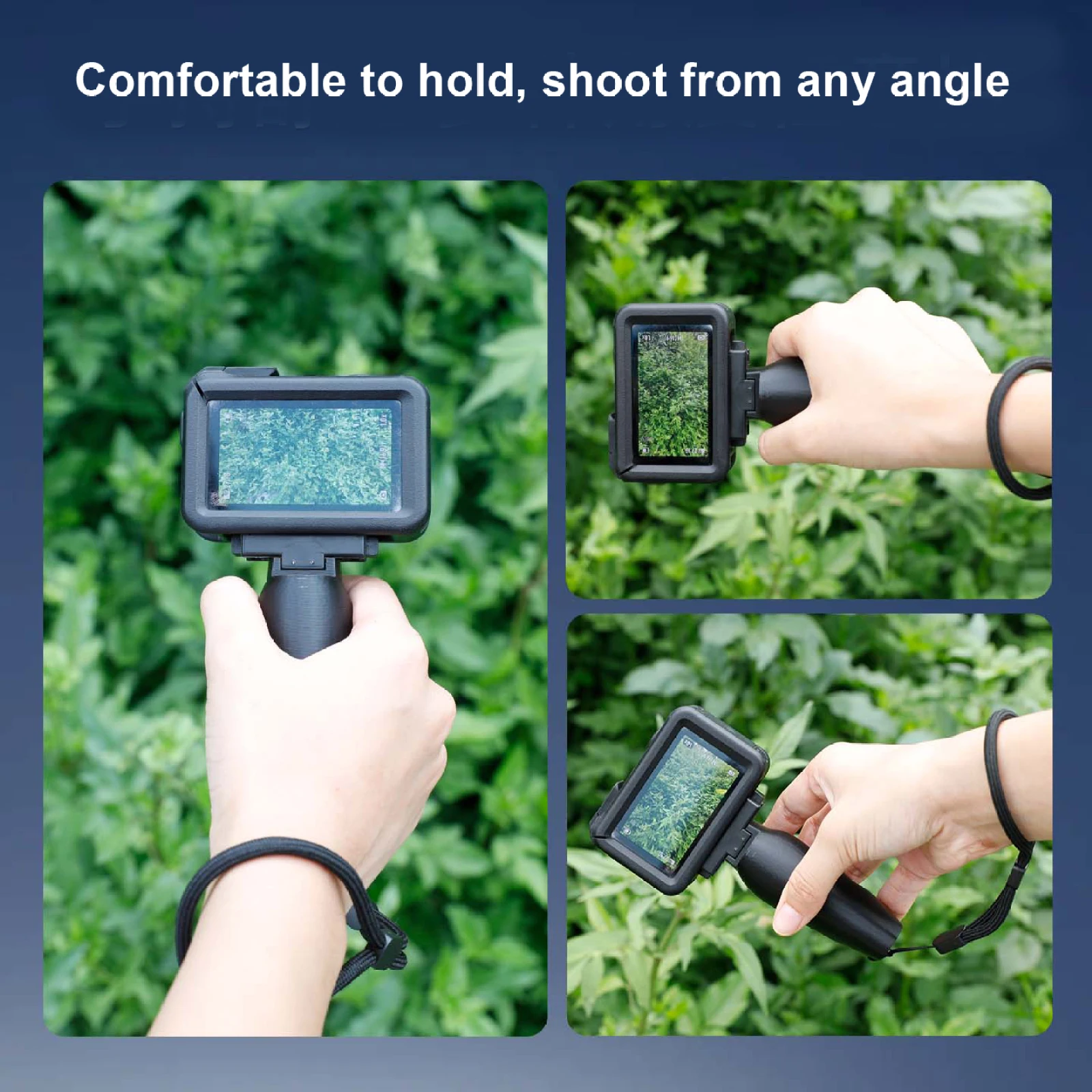 

Handle Grip Selfie Stick for DJI Action 5 Pro/4/3/2, Camera Shooting Bracket Ergonomic Handheld Stabilizer Holder Mount Adapter