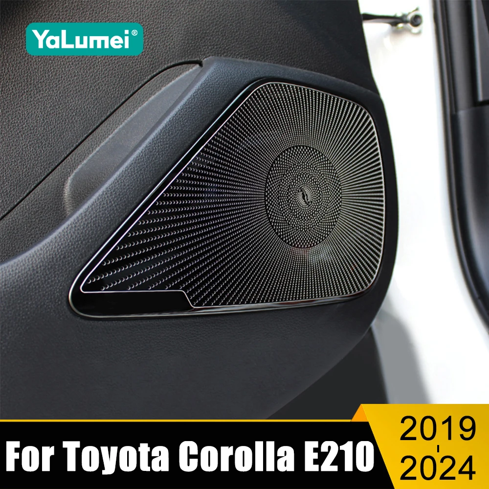 

For Toyota Corolla E210 2019 2020 2021 2022 2023 2024 Hybrid Stainless Car Door Sound Stereo Audio Tweeter Speaker Cover Trims