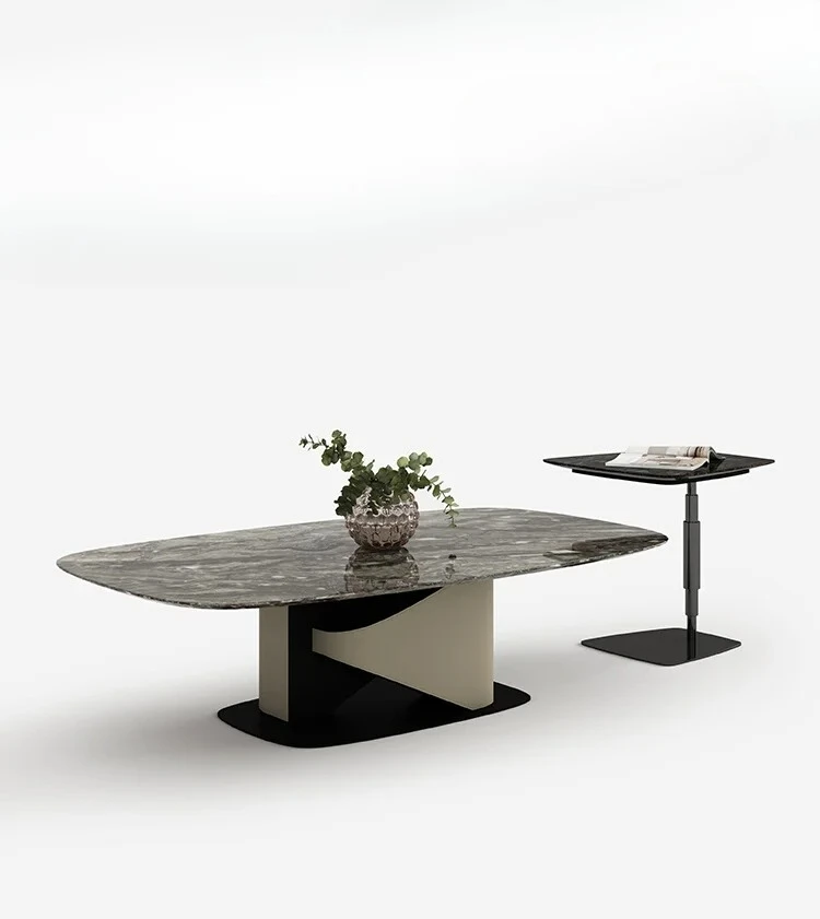 

Nordic Style Minimalist Marble Oval Coffee Table