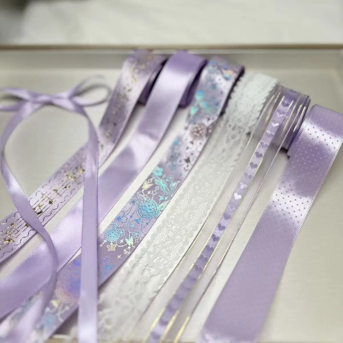 7-teiliges Set: Neue Bänder, Gumei-Abzeichen, DIY-Bastelmaterialien, Schleifenplatten, Bronzierung, Dekoration, Geschenk für Freunde – Detail 4