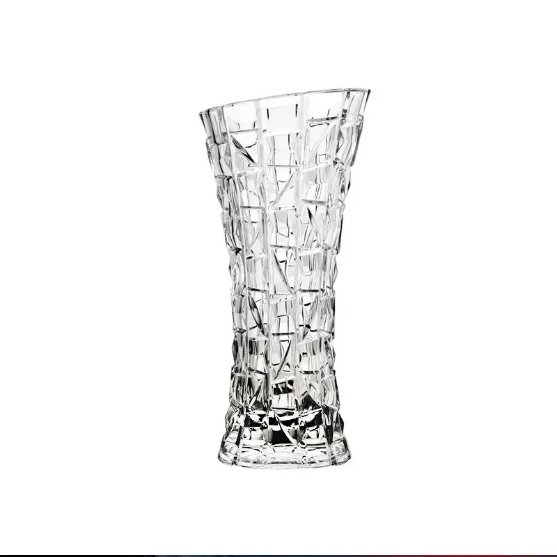 Imported from the Czech Republic, crystal glass vase ice crack series modern simple Czech crystal vase ornament
