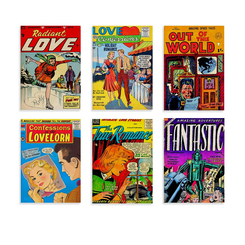 Vintage 1950s Comic Book Cover Poster - Perfect for that Retro 50s Aesthetic - Home and Room Decor POSTER Print