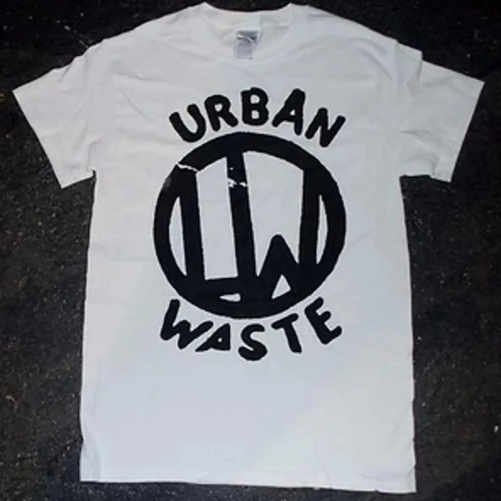 Urban Waste 'Handwritten Logo' T Shirt NYHC antidote front youth brains cro vintage Washed Unisex Casual Comfortable Soft