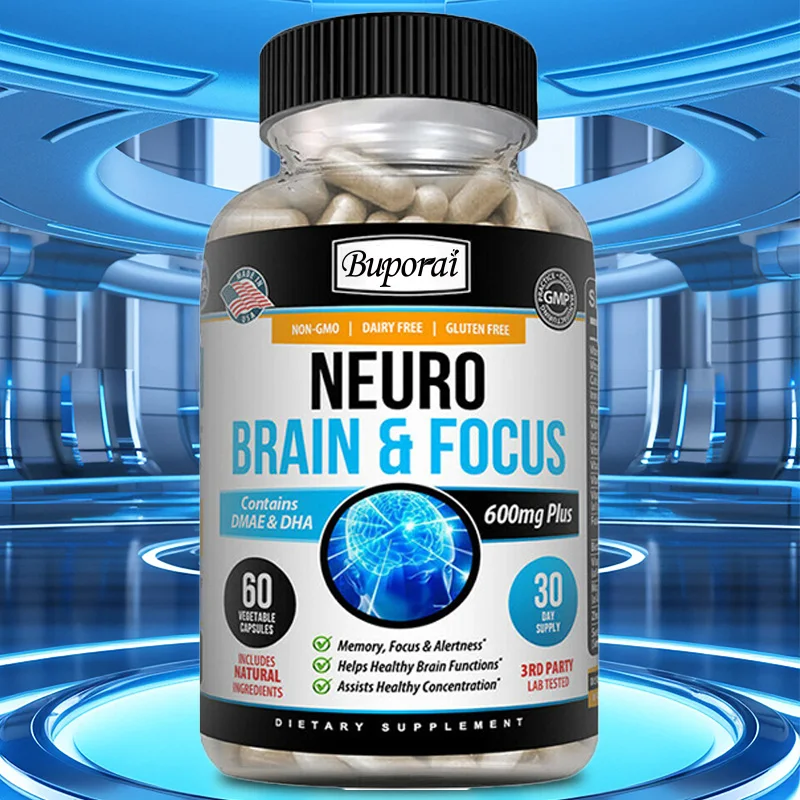 

Nootropic Brain & Focus Supplement - Promotes Brain Health, Improves Cognitive Function, Enhances Memory, and Provides Nutrients