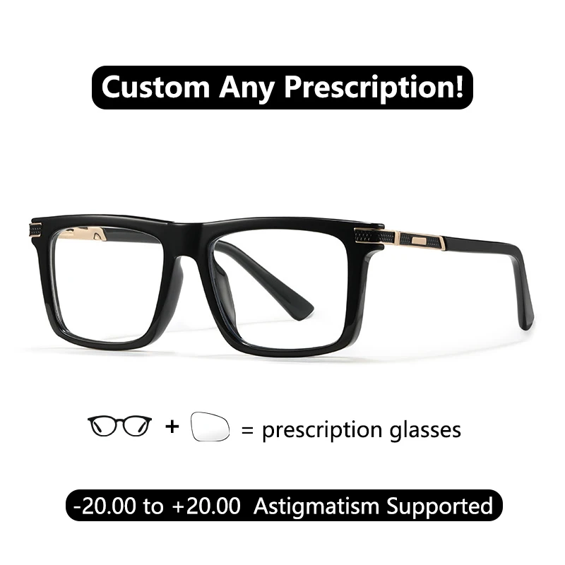 

Vintage Prescription Glasses Men Anti Blue Light Reading Glasses Progressive Astigmatism Prescription Glasses Diopter -20 To +20