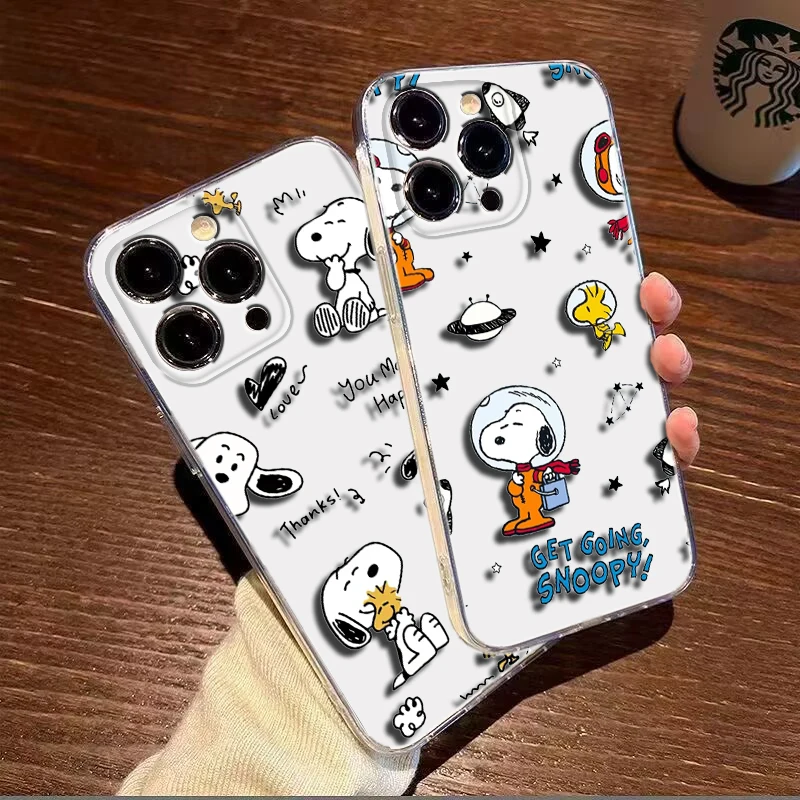 cute Snoopy Soft Case for Tecno Spark 5 AIR 6 GO 7 7T 7P KF6 LD7 KE7 KE5 Pova 2 Camon 16 17P 17 CG7 CG8 BC1 POP 4