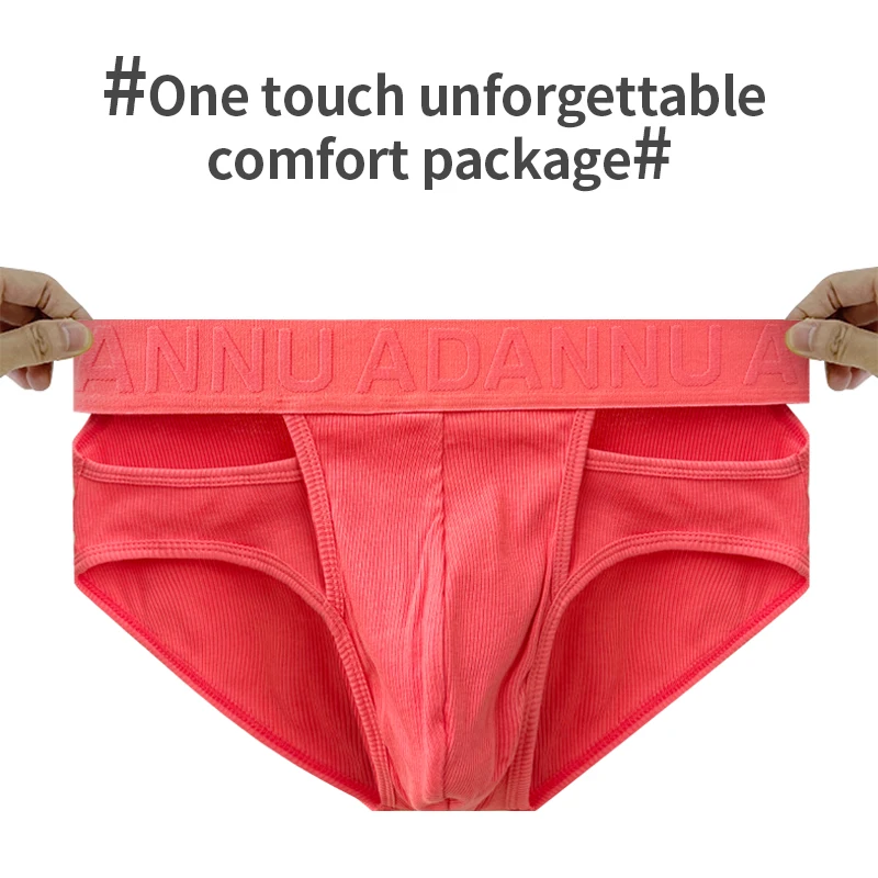 1/2/3/4 PCS ADANNU Männer Sexy Slip Atmungsaktive Slip Unterwäsche Männlichen Bequeme Unterhose U Konvexen Cuecas Fashion Solid Höschen