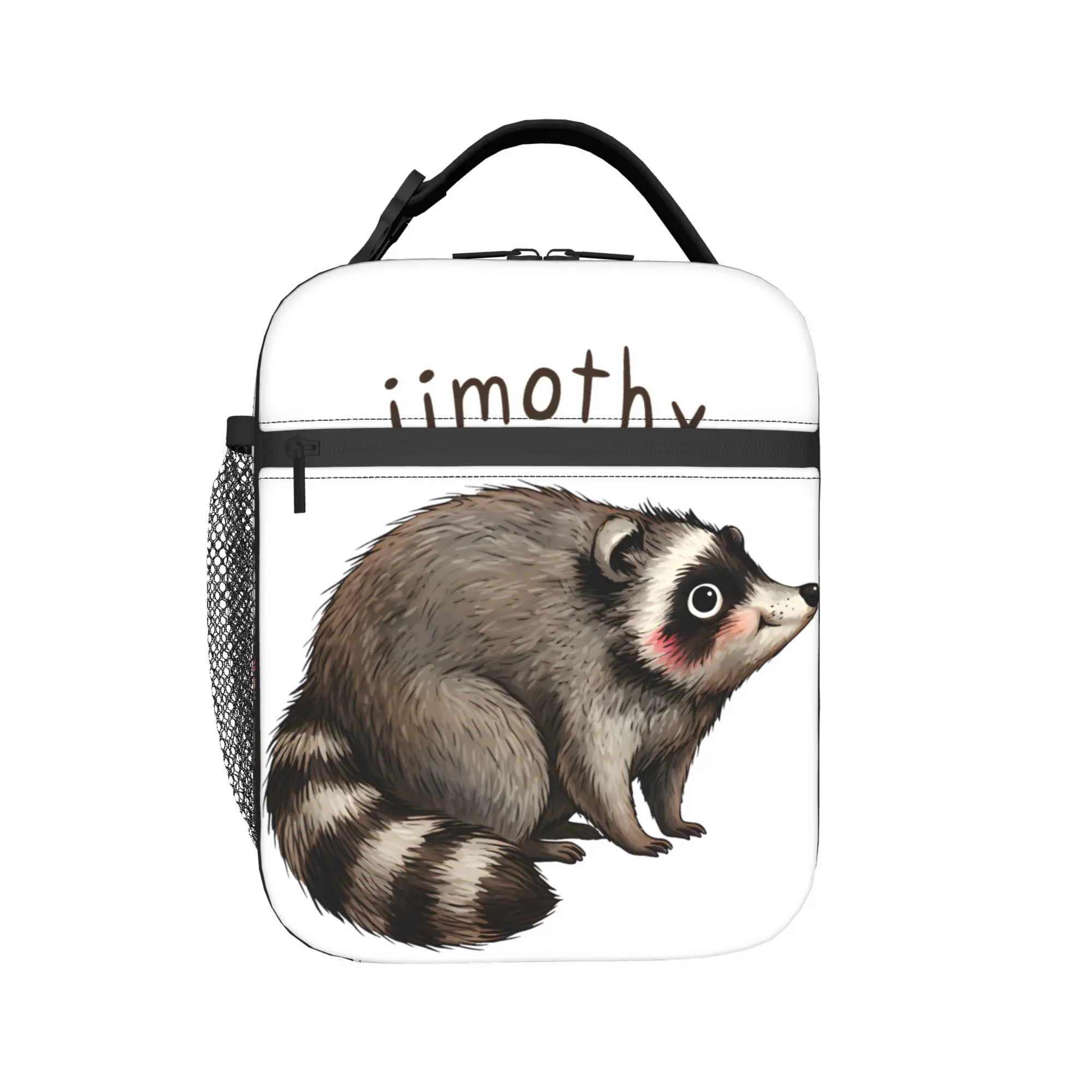 Jimothy Raccoon Insulated Lunch Bags Cooler Bag Reusable,Lunch Container Funny Animal Large Tote Lunch Box Bento Pouch Picnic