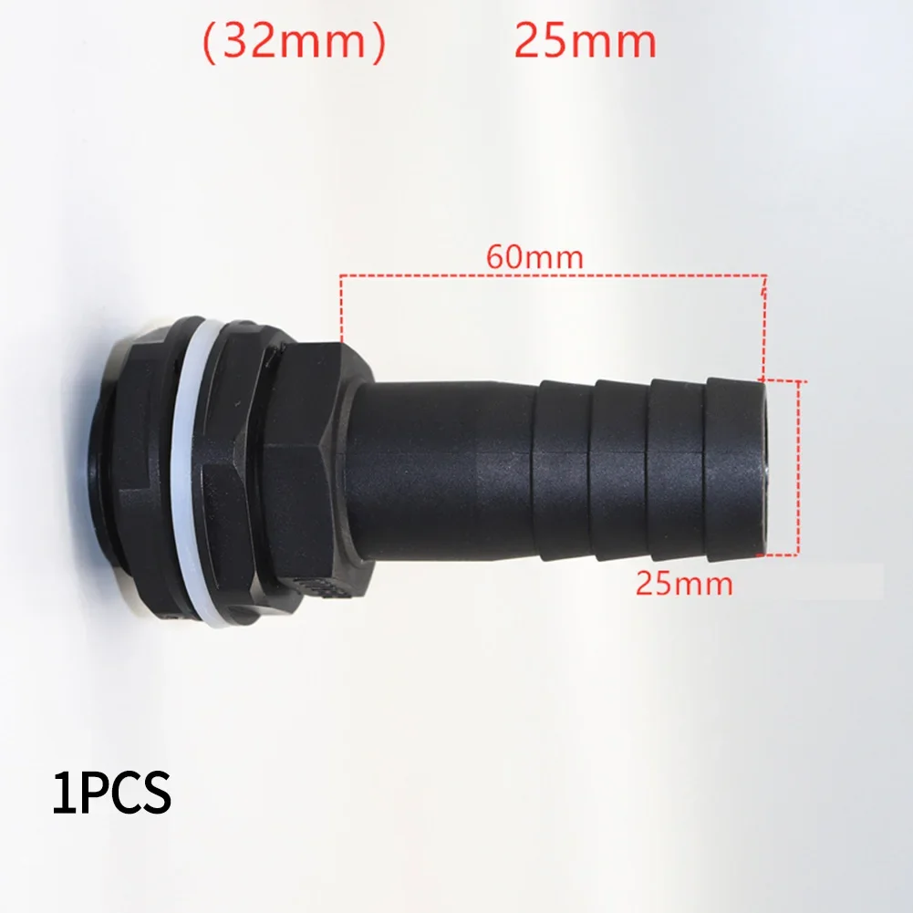 Conector de saída de tanque IBC plástico, Rust Proof Water Tank Fitting Tool, Conexão roscada, Preto, 25mm, 1 32mm, 1 5 38mm, 2 50mm