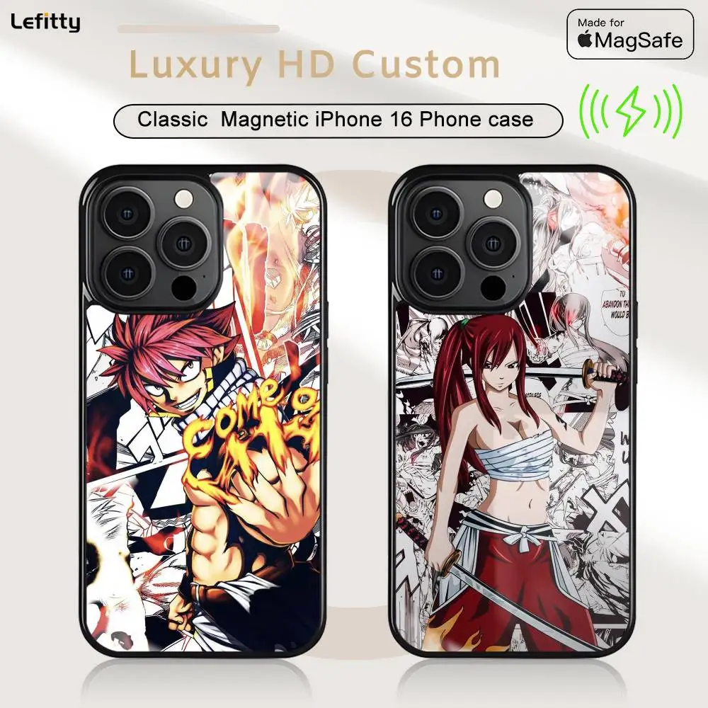 

Anime F-Fairy Tail Phone Case For iPhone 16 15 14 13 12 11 Pro Max Plus Mini Magnetic Magsafe Wireless Charging Cover