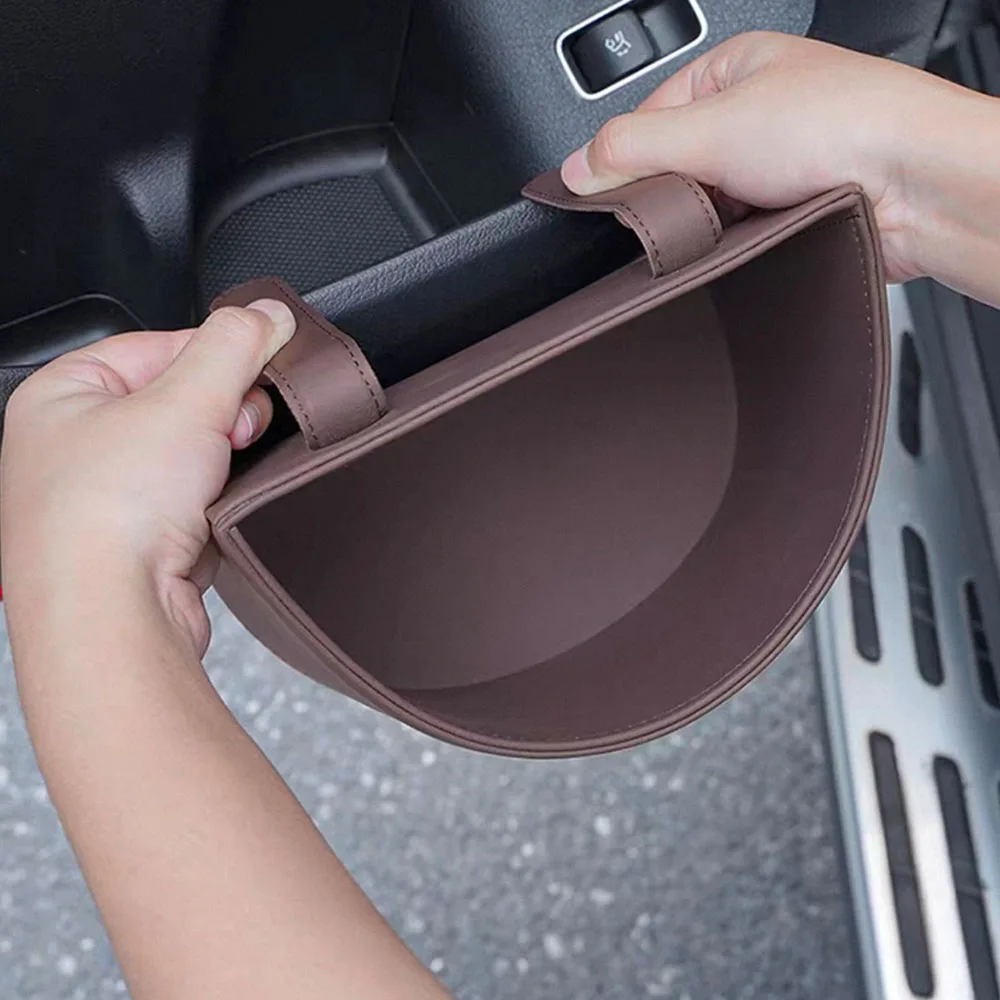 Car Trash Can For GWM Tank 300 400 500hi4t 700hi4t Nappa Leather Semi-Circular Storage Box Door & Seat Back Organizer