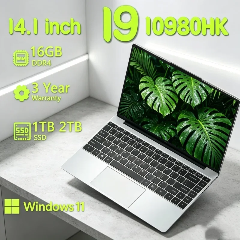 Intel Core I9 10980HK 14.1 Inch RapidCool Laptop 8C 16T 2.4 5.3GHz 16MB 45W 32GB DDR4 2TB M.2 SSD Gaming Notebook Office