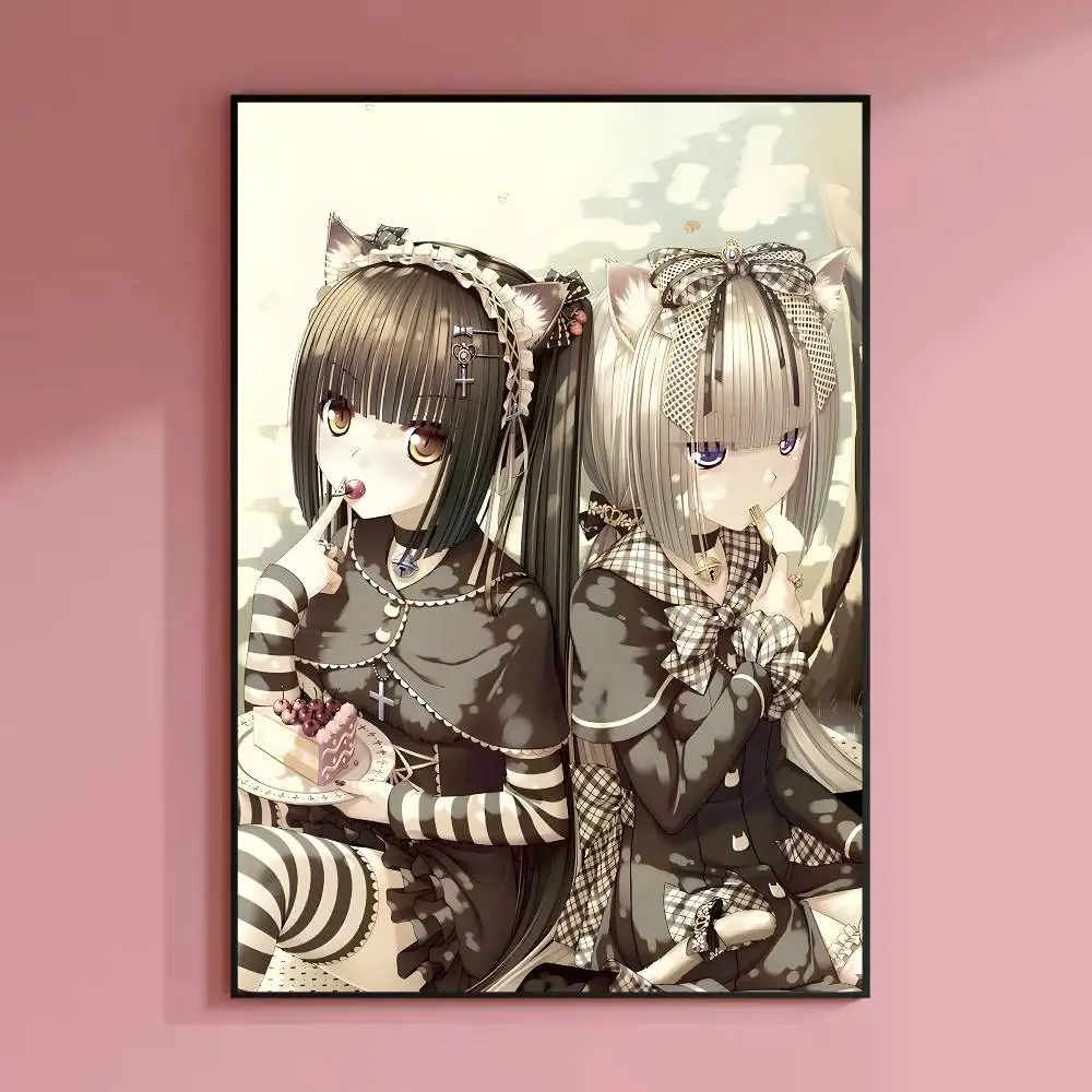 Chocola Vanilla N-Nekopara Poster HD-Leinwand-Wandkunst, wasserfester Druck für Schlafzimmer, Wohnzimmer, Heimdekoration, Geschenk – Detail 13