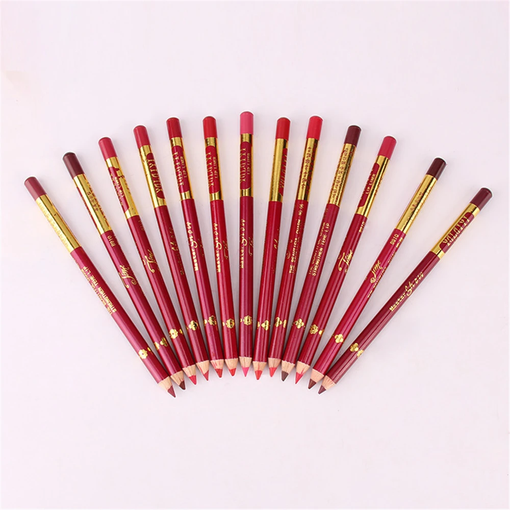 Gou Line Pen Fine Outline Trim Lip Lasting Lip Liner Lipstick Pen Lip Liner Instant Beauty Automatic Rotating Lip Liner