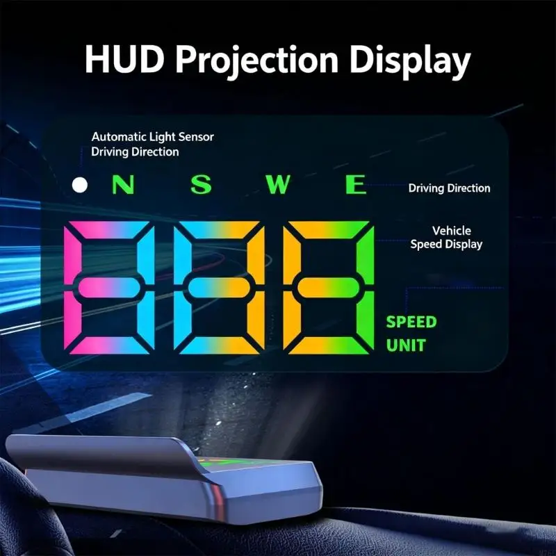M76E Mehrfarbiges Head-Up-Display mit Echtzeit-Geschwindigkeitsrichtung und Ermüdungserinnerungsfunktion, HUD-Projektor ABS für – Detail 4