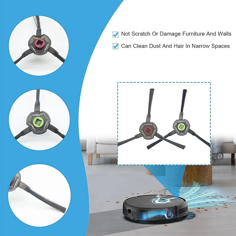 A98G-Per Airrobo P30 P20 Aspirapolvere Robot Accessori Spazzola laterale principale Parti di ricambio in tessuto per mop