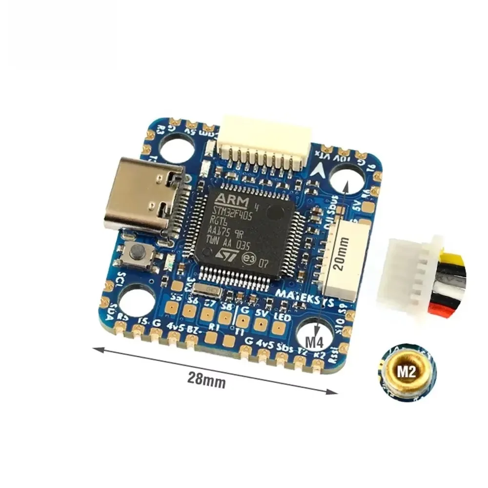 VivaCSFor Matek System F405-MINI TE Flight Controller Built-in M32F405RGT6 ICM42605 W/OSD BEC 5V 10V For FPV RC Racing Drone VT