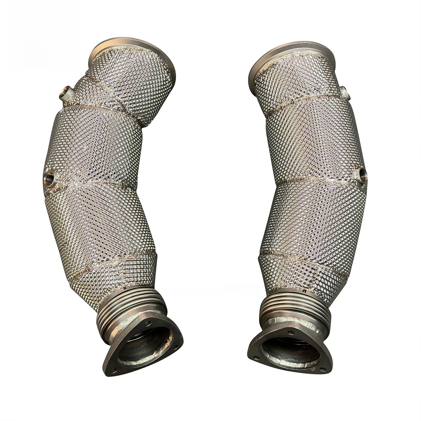 Performance High Flow Catted Downpipe for Aston Martin DB11 Vantage 5.2TT V12 Valved Sport Exhaust 1.5mm Stainless Steel Exhaust