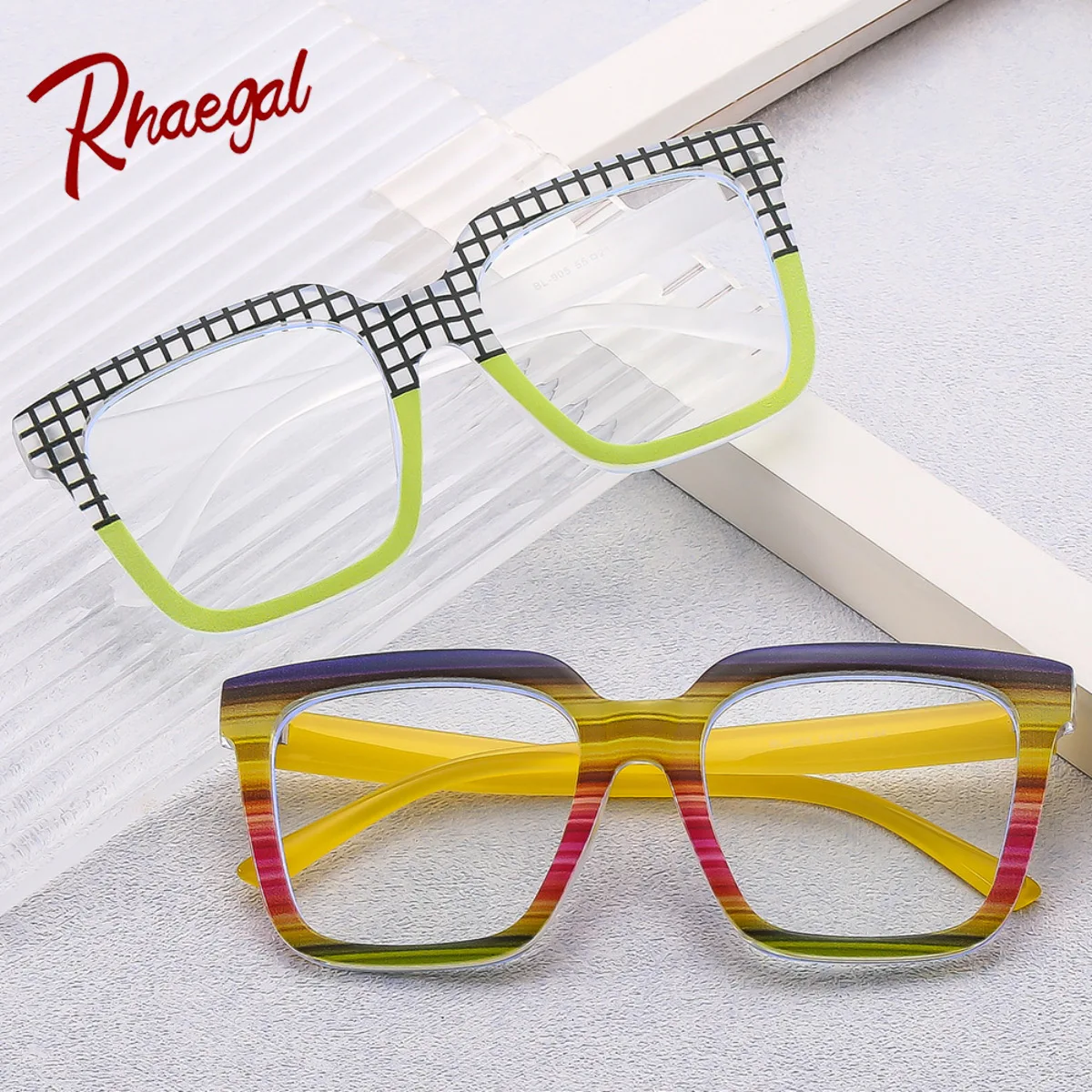 Rhaegal Minimalist Geometric Square Fashion Women Anti-Blue Light Glasses Statement New Design Decorative Eyeglasses Wholesale