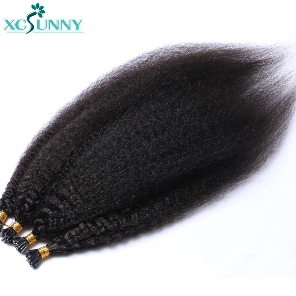 Kinky Straight I Tip Human Hair Burmese Itips Microlinks Hair Extensions Human Hair Stick Tip Human Hair Extensions For Women