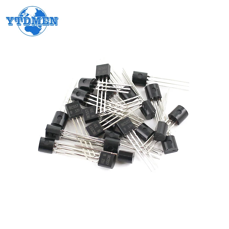 50PCS Transistor BC547 BC557 TO-92 NPN PNP Power Triode Transistors Kit Free Shipping