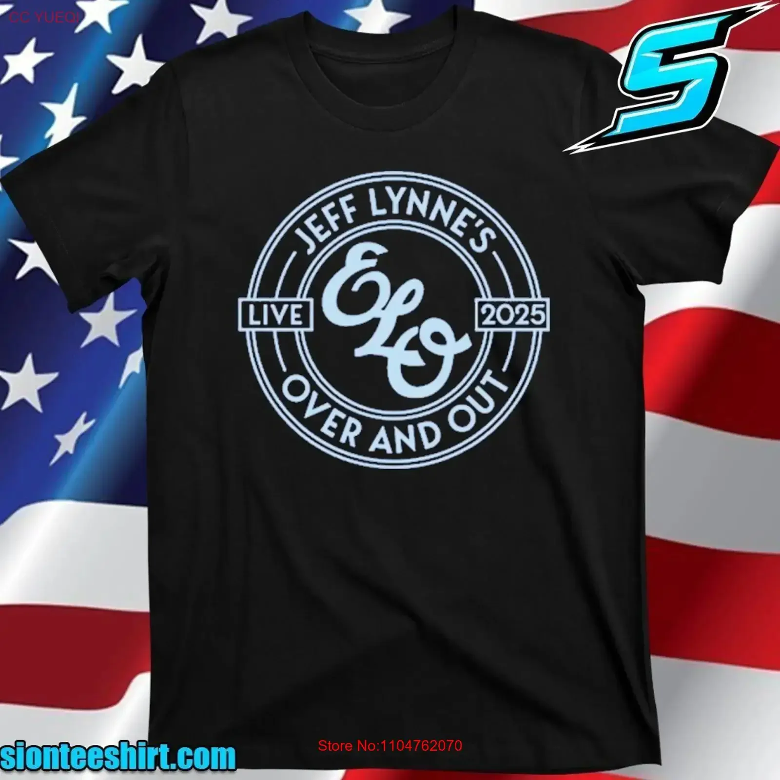 Jeff Lynne s ELO Over And Out 2025 T Shirt Size 5XL vintage Washed streetwear Versatile graphic Breathable fashion