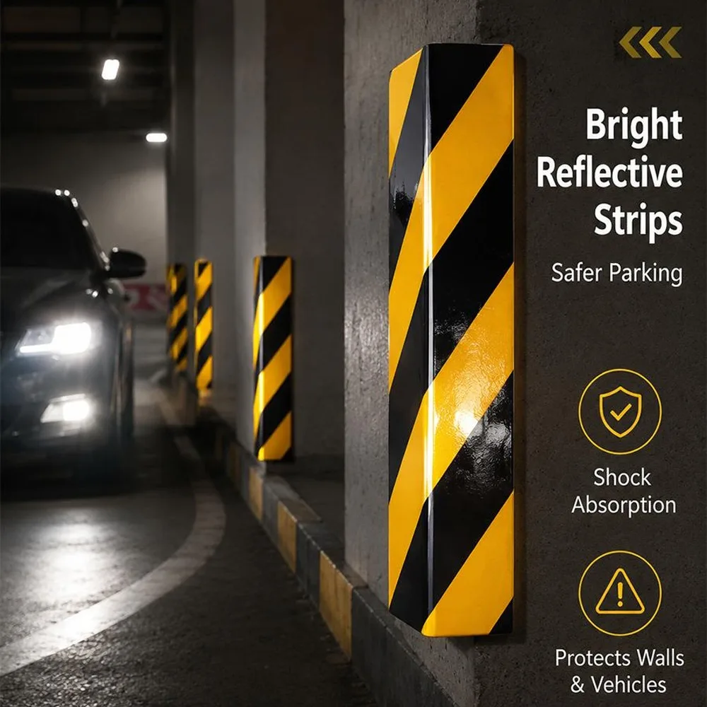 Parkgaragen-Eckenschutz Reflektierender Streifen EVA-Schaumstoff Wandschutz Parkplatz-Säulen-Antikollisionsschutz Fahrzeugschutz – Detail 5