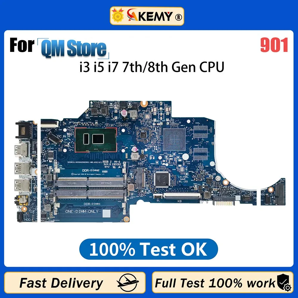 

6050A2992901 Mainboard For HP 14-CF 14S-CF L24454-601 Laptop Motherboard CPU i3 i5 i7 7th 8th Gen