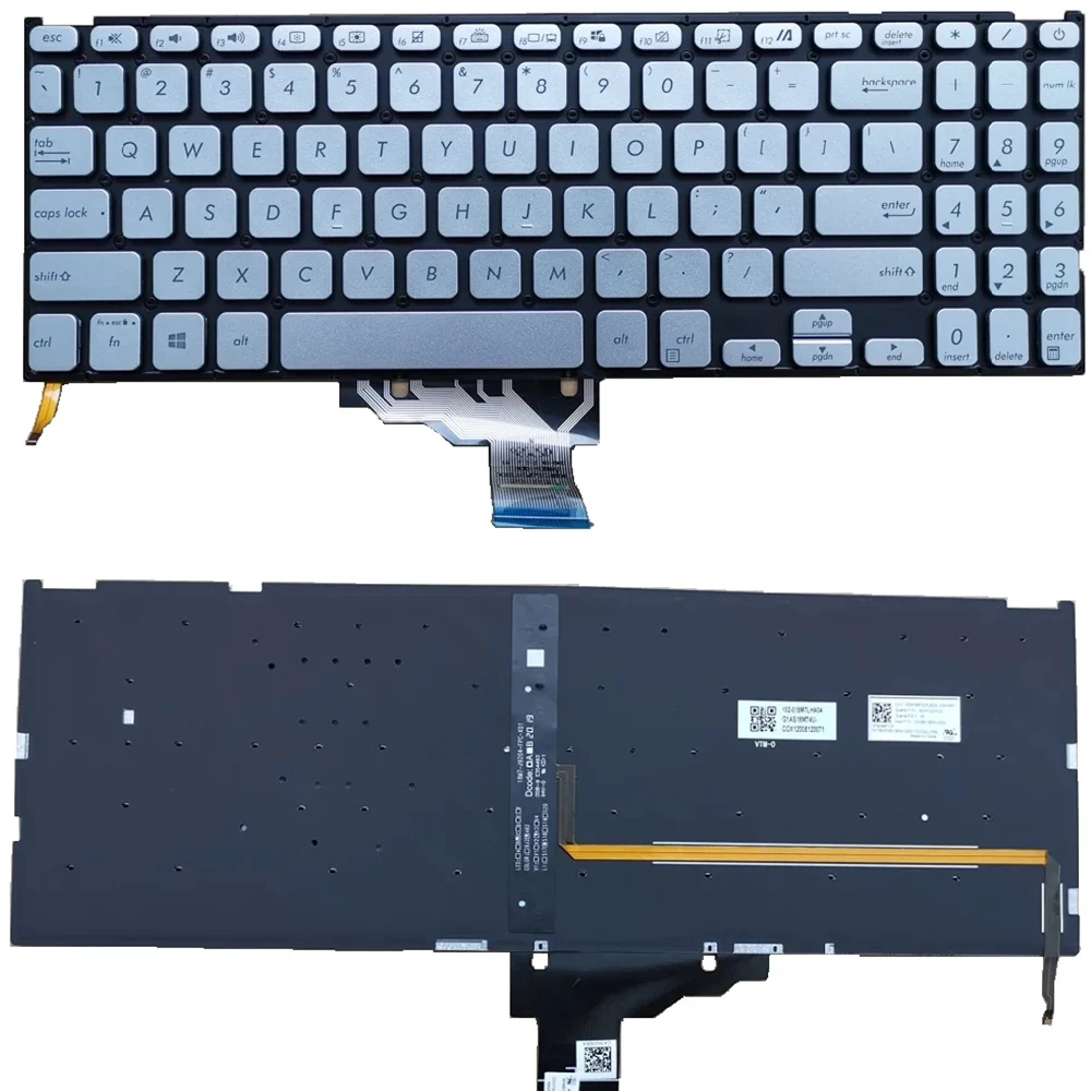 Keyboard For ASUS VivoBook 15 x515D X515DA X515E X515EA X515EP with backlit Silver US Layout