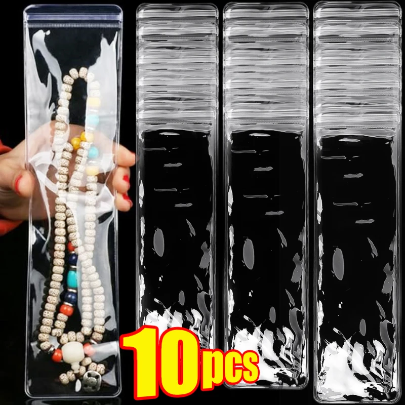 

10pcs Thicken PVC Jewelry Package Bags Transparent Anti-Oxidation Organizer Display Packaging Storage Self Sealing Pouches