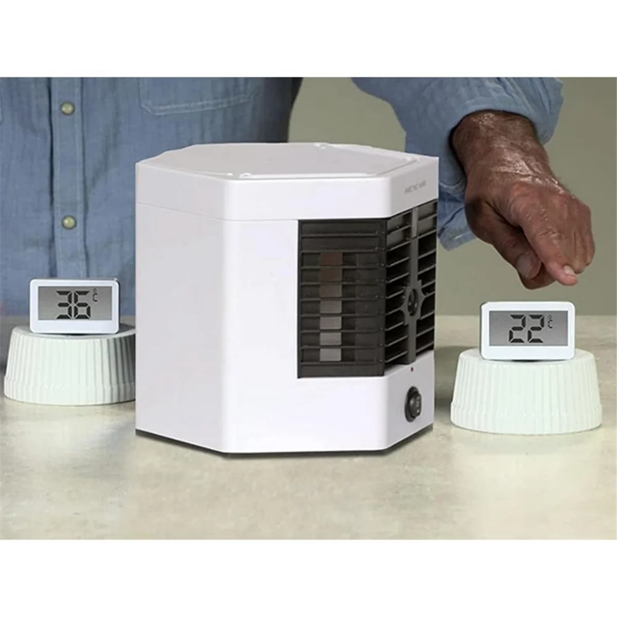 Mini aire acondicionado portátil, muy adecuado para habitaciones pequeñas, enfriador de aire silencioso, mini ventilador portátil, humidificador