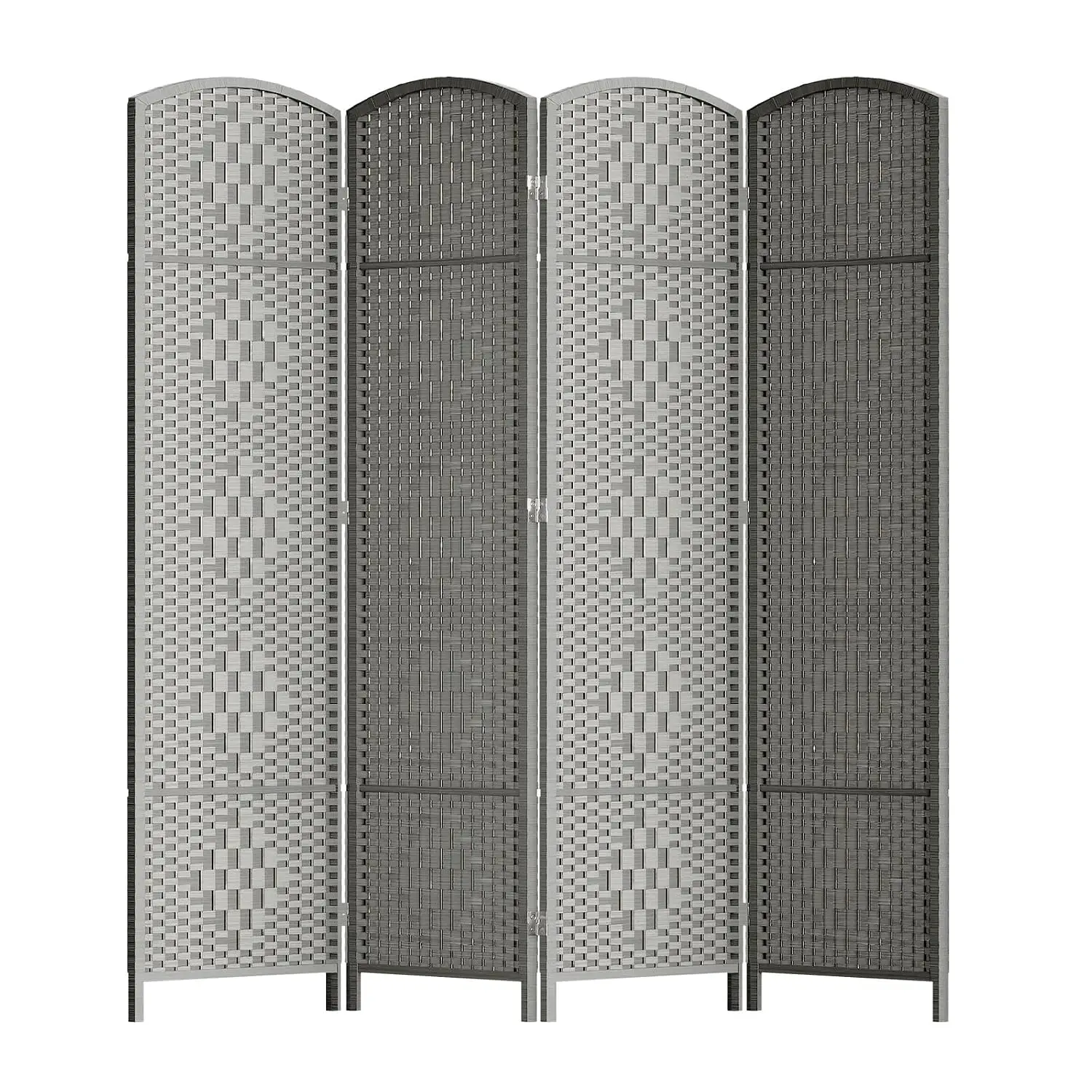 Room Divider Panel,4 Panel Partition Room Dividers Screen, Grey