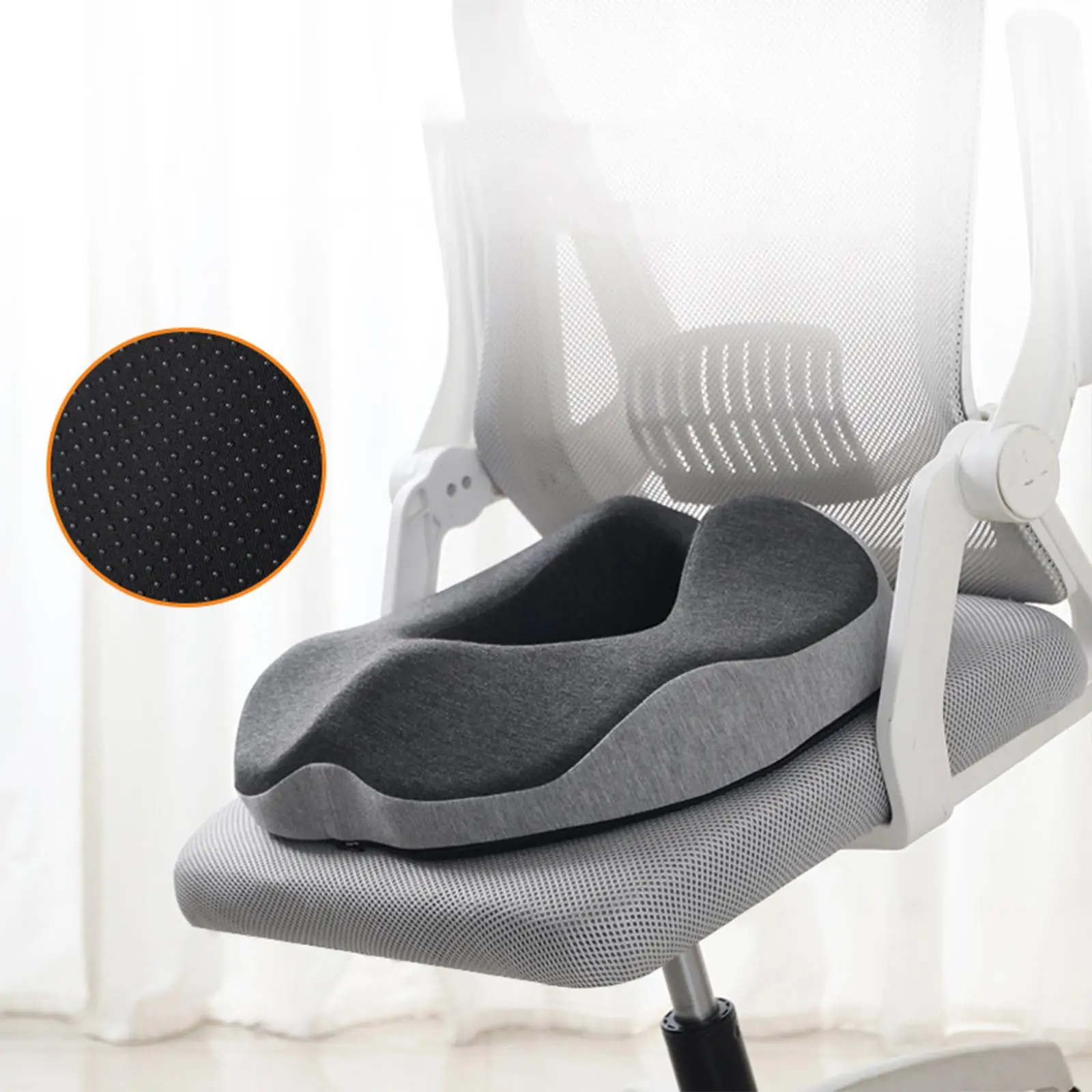 Memory Foam Cushion Ergonomic with Hollow Design for Long Sitting Seat Cushion Donut Cushion Chair Pad for Office Car Seat Home