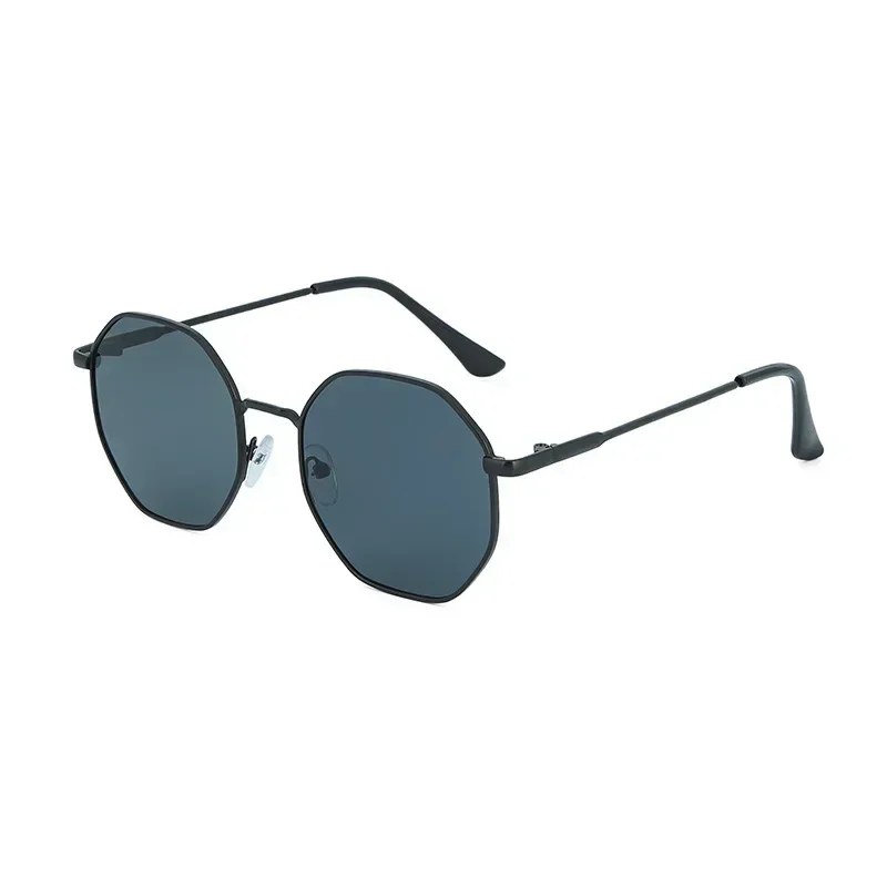 New Metal Round Frame Sunglasses Trend Retro Polygon Sunglasses Travel Driving Sun Protection Sunglasses