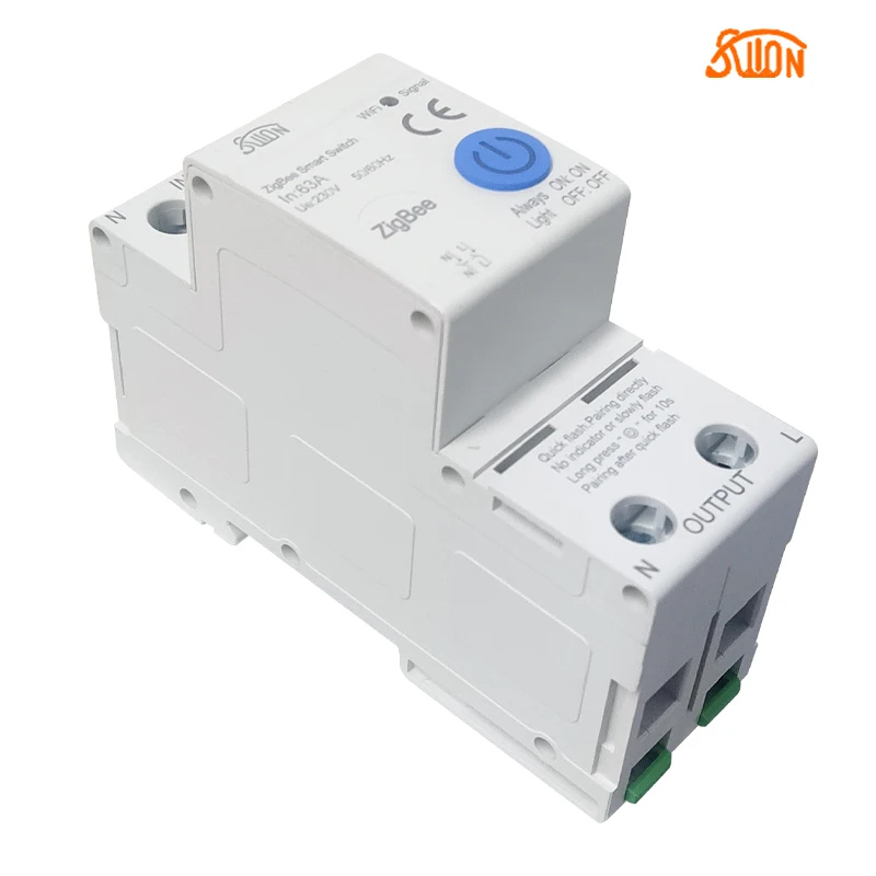 ZigBee Din Rail Circuit Breaker Smart Timer Switch relè telecomando di Tuya con Smart Home Voice Alexa Google Home 2P