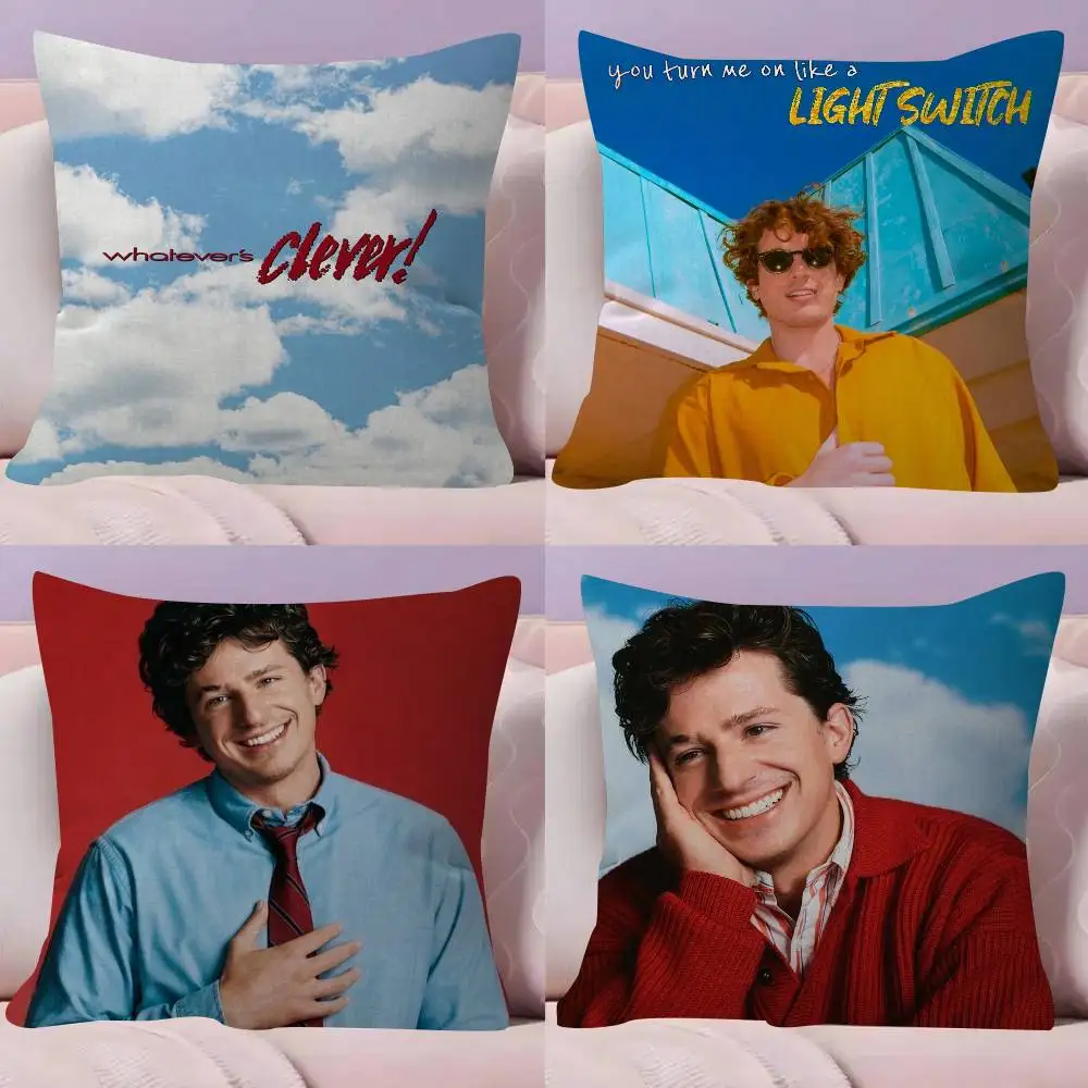 Singer Charlie Puth Whatever's Cleve    Cushion Cover Pillow Cover Decor Pillowcase Printed Cushion Case for Couch
